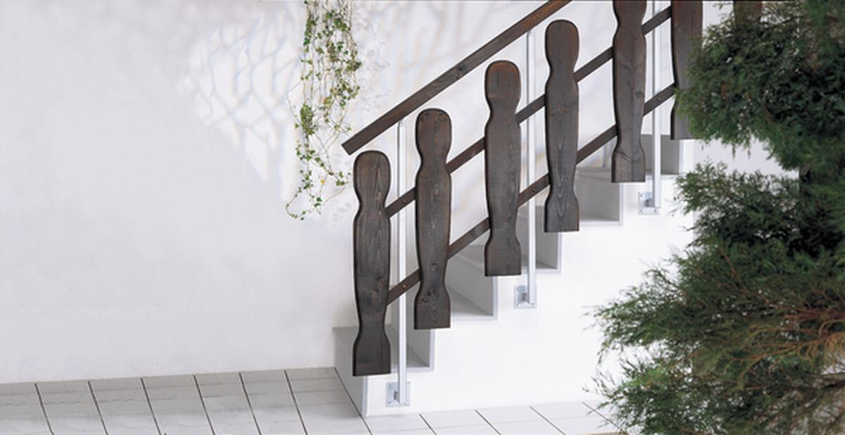 Alberts Handlaufstütze für Universalpfosten, feuerverzinkt, verstellbar 90 - 45° Produktabbildung 2