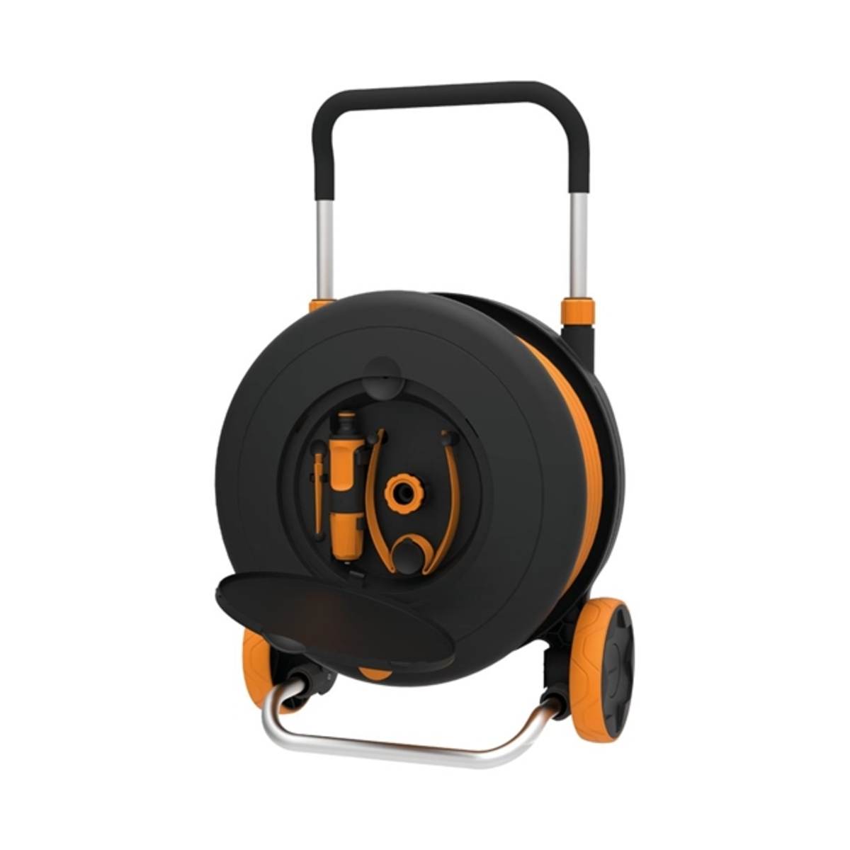 Fiskars Waterwheel M, All-Inclusive-Bewässerungs-Set, Gartenschlauch, Schlauchwagen mit Ø 13 mm Produktabbildung 7