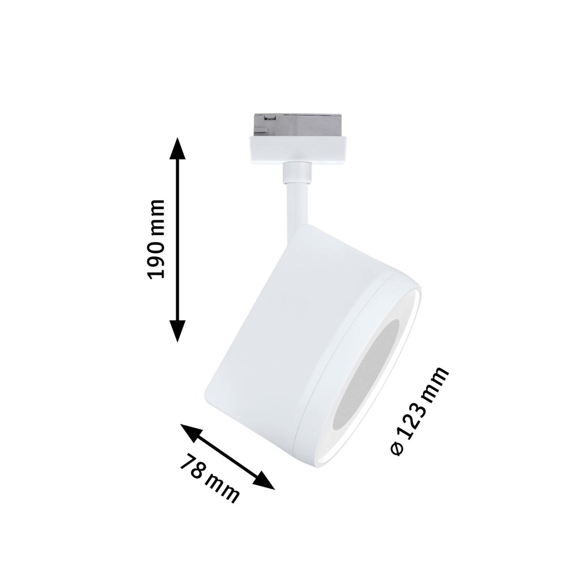 Paulmann URail LED Spot Arena in Signalweiß 15W 850lm 2700K Produktabbildung 12