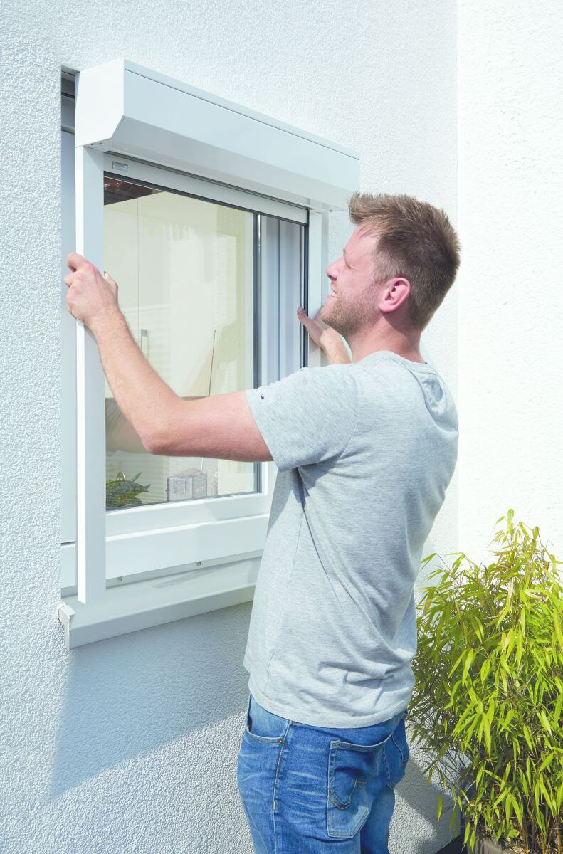 Schellenberg Vorbaurolladen Komplett-Set für Fenster, Höhe und Breite kürzbar, System Mini