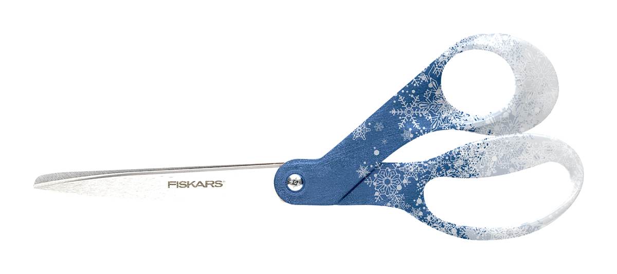 Fiskars Universalschere Inspiration aus Qualitätsstahl & Kunststoff, 10 cm Klinge, Schneeflocken Produktabbildung 1