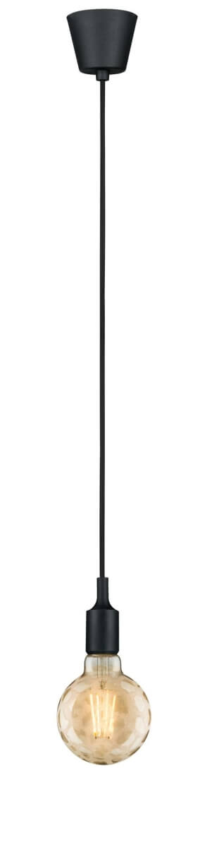 Paulmann Ketil Pendelleuchte, E27, max 20 W, IP44, schwarz, Silikon | Kunststoff Produktabbildung 3