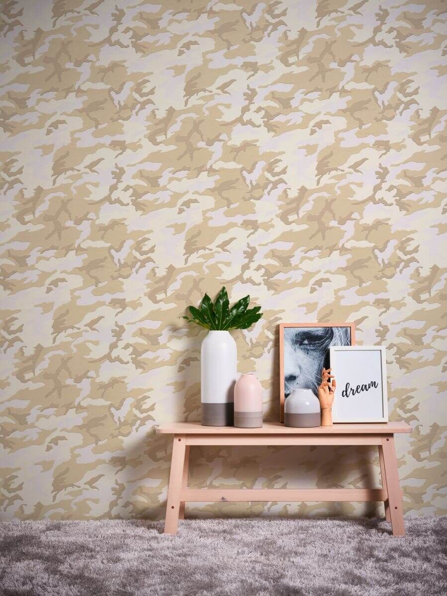 AS Creation Ausgefallene Tapete | Beige Braun Weiss Tarnmuster | Boys & Girls 6 Produktabbildung 4