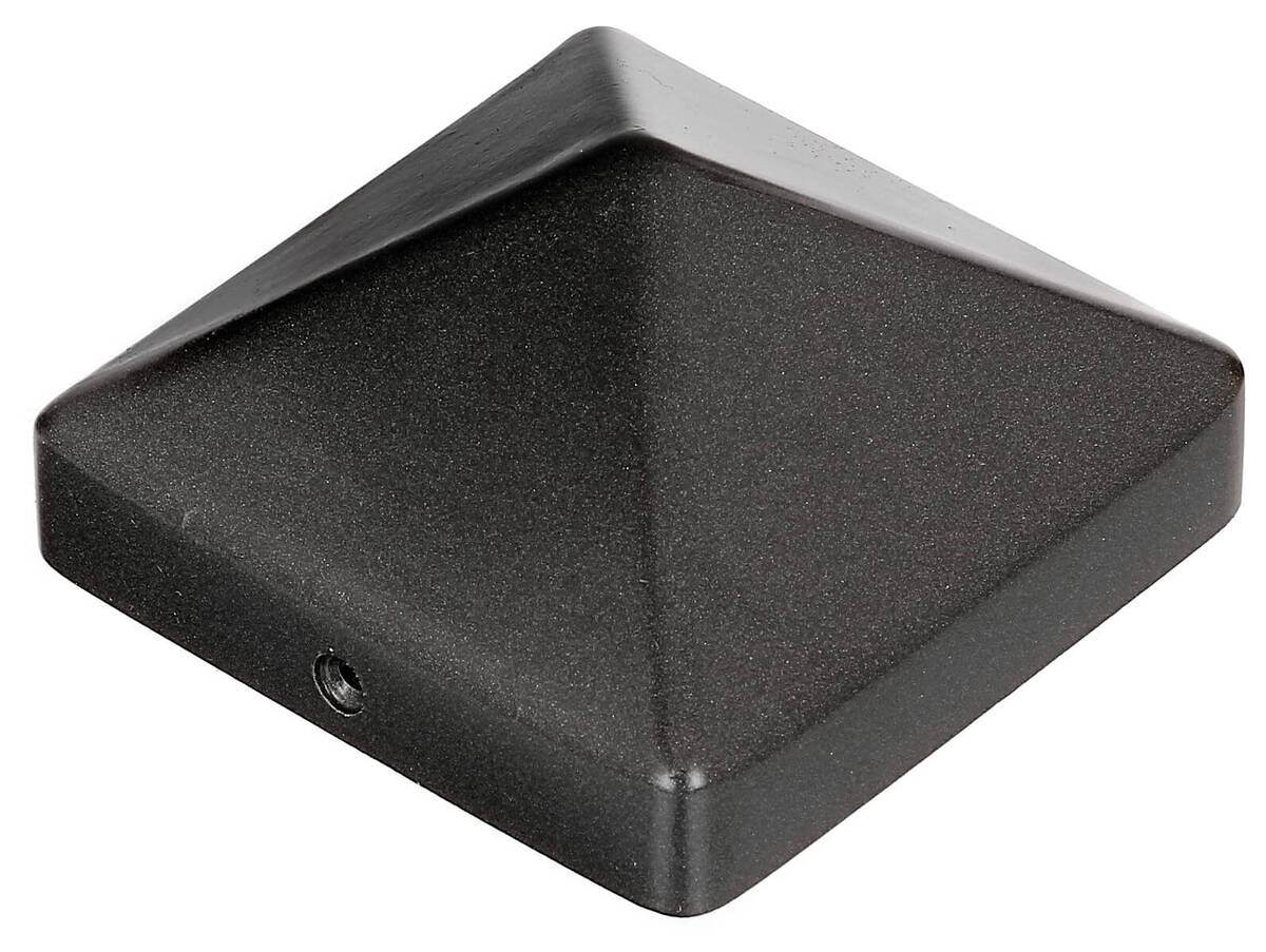 Alberts Pfostenkappe für Holzpfosten, hoch, Aluminium, anthrazit-metallic, 90 x 90 mm Produktabbildung