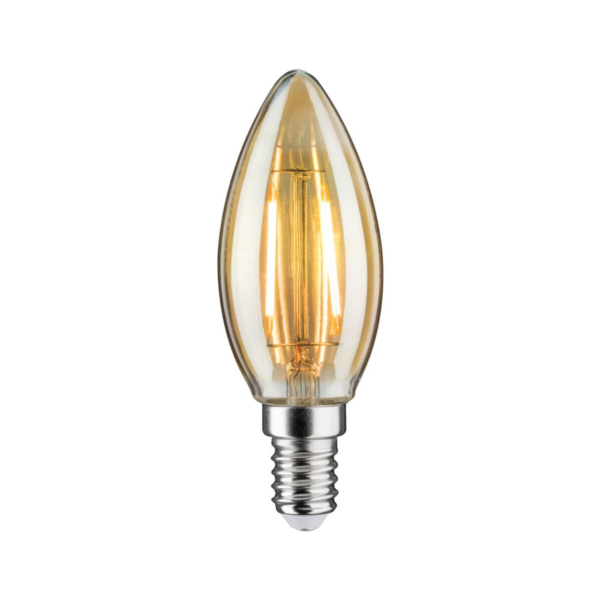 Paulmann LED Kerze, 2W, 24V DC, 1900K (Goldlicht), E14, Gold, nur für Plug & Shine Leuchten Produktabbildung