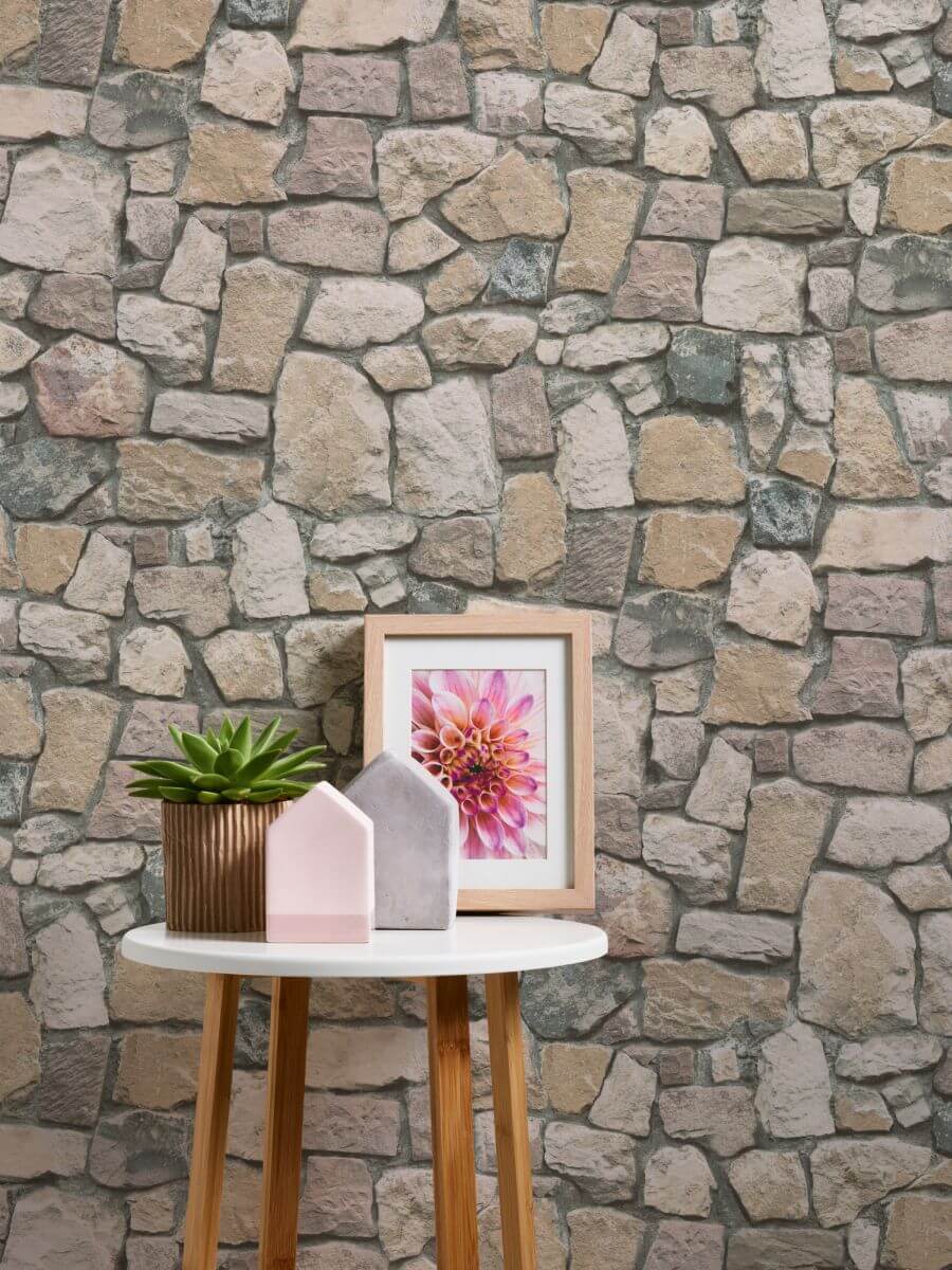 AS Creation Tapete | Steinoptik Bunt Creme Grau | Il Decoro Produktabbildung 3