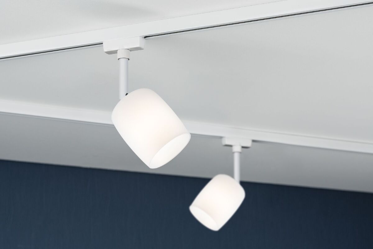 Paulmann URail Spot Blossom, Schienensystem Deckenleuchte G9, Metall Glas, Signalweiß, Leuchte Satin Produktabbildung 5