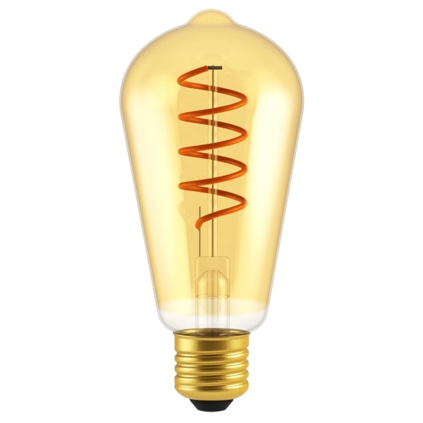Blulaxa 10er Pack Filament Vintage Edison Lampe ST64, 5 W, E27, 250 lm, extra Warmweiß (1800 K) Produktabbildung 2
