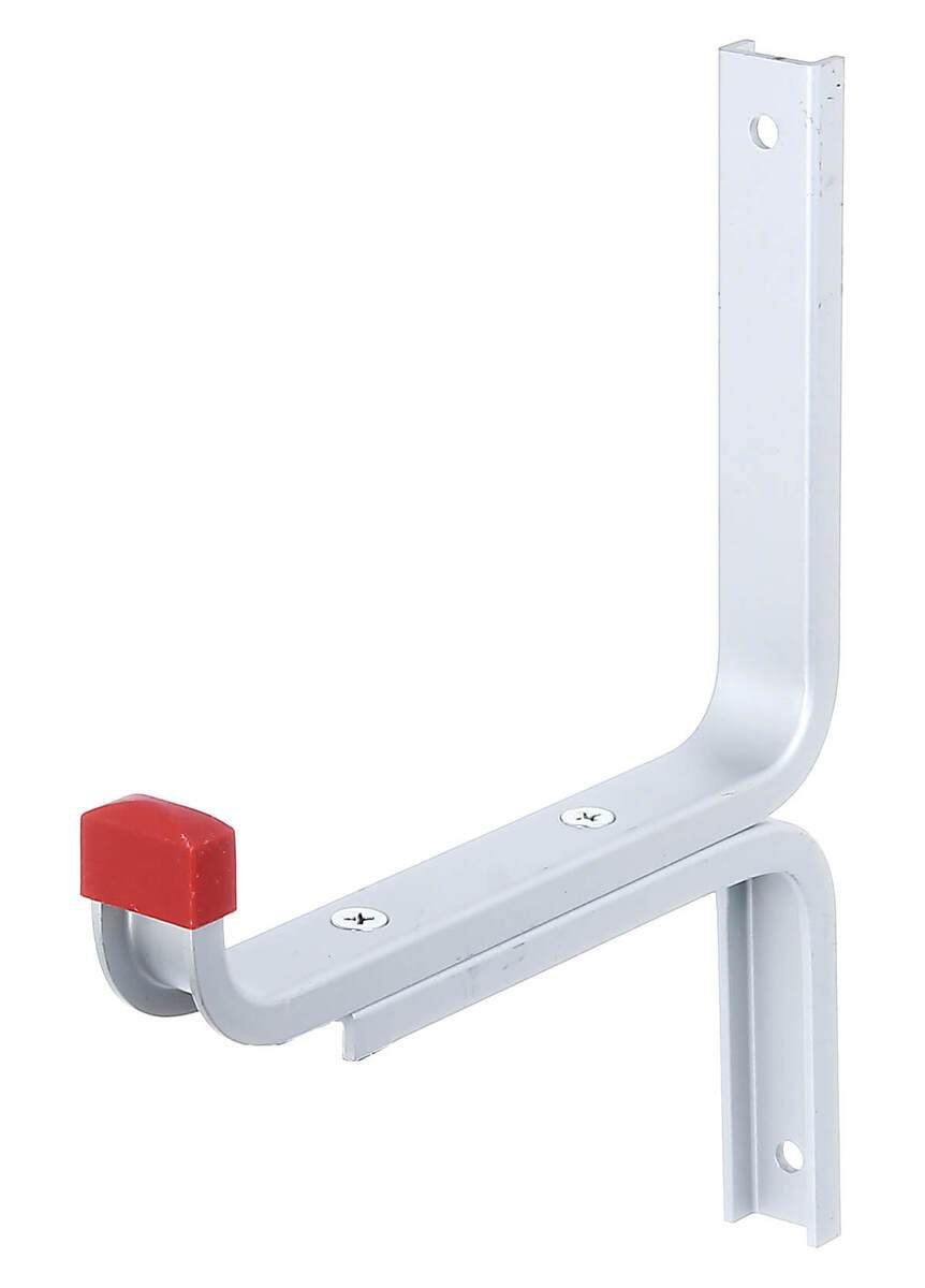 Alberts Wandhaken aus Aluminium, abgewinkelt, 215 x 170 mm, belastbar bis 50 kg Produktabbildung