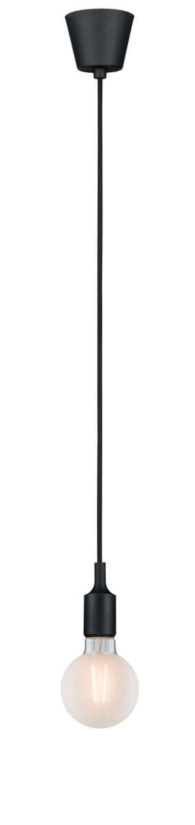 Paulmann Ketil Pendelleuchte, E27, max 20 W, IP44, schwarz, Silikon | Kunststoff Produktabbildung 5