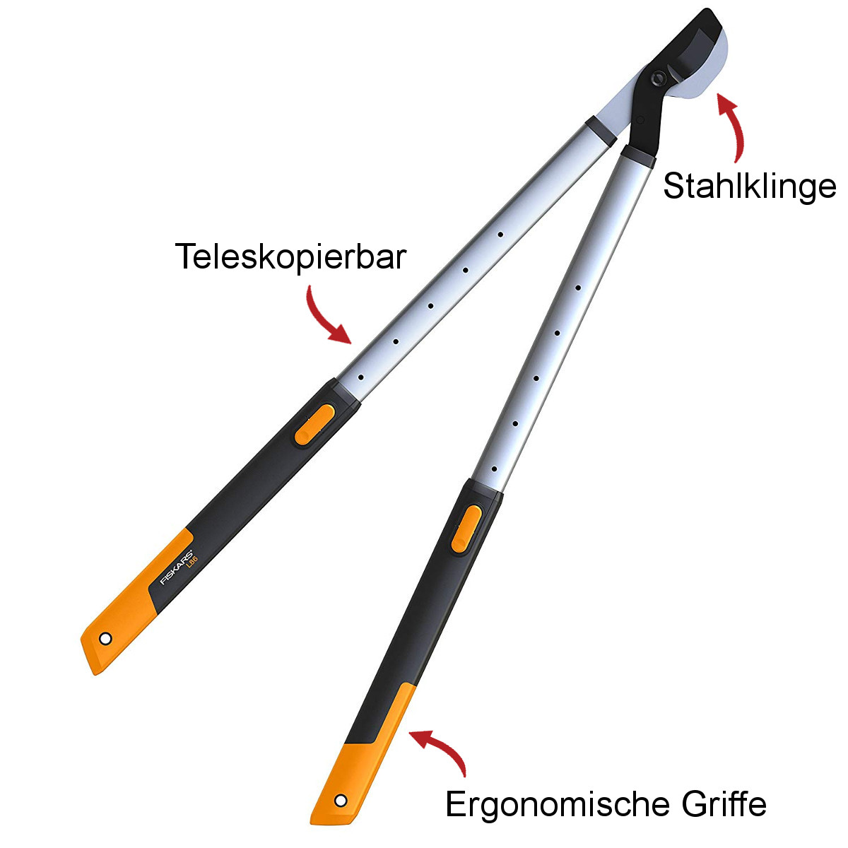 Fiskars SmartFit Teleskop-Astschere L86 | teleskopierbare Griffe, Teleskop-Baumschere Produktabbildung 2