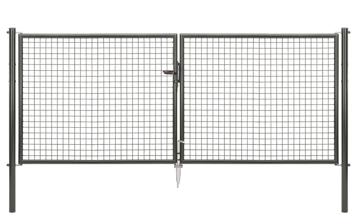 Alberts Wellengitter-Doppeltor, Maschendraht kompatibel, 3,0 m x 1,25 m, Anthrazit-Metallic Produktabbildung