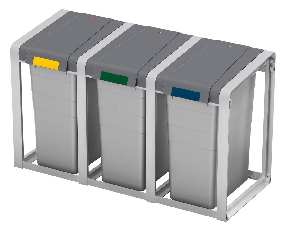 Hailo ProfiLine Öko XL Erweiterungseinheit | Mülltrennsystem | Grau | 38 l Volumen Produktabbildung 3