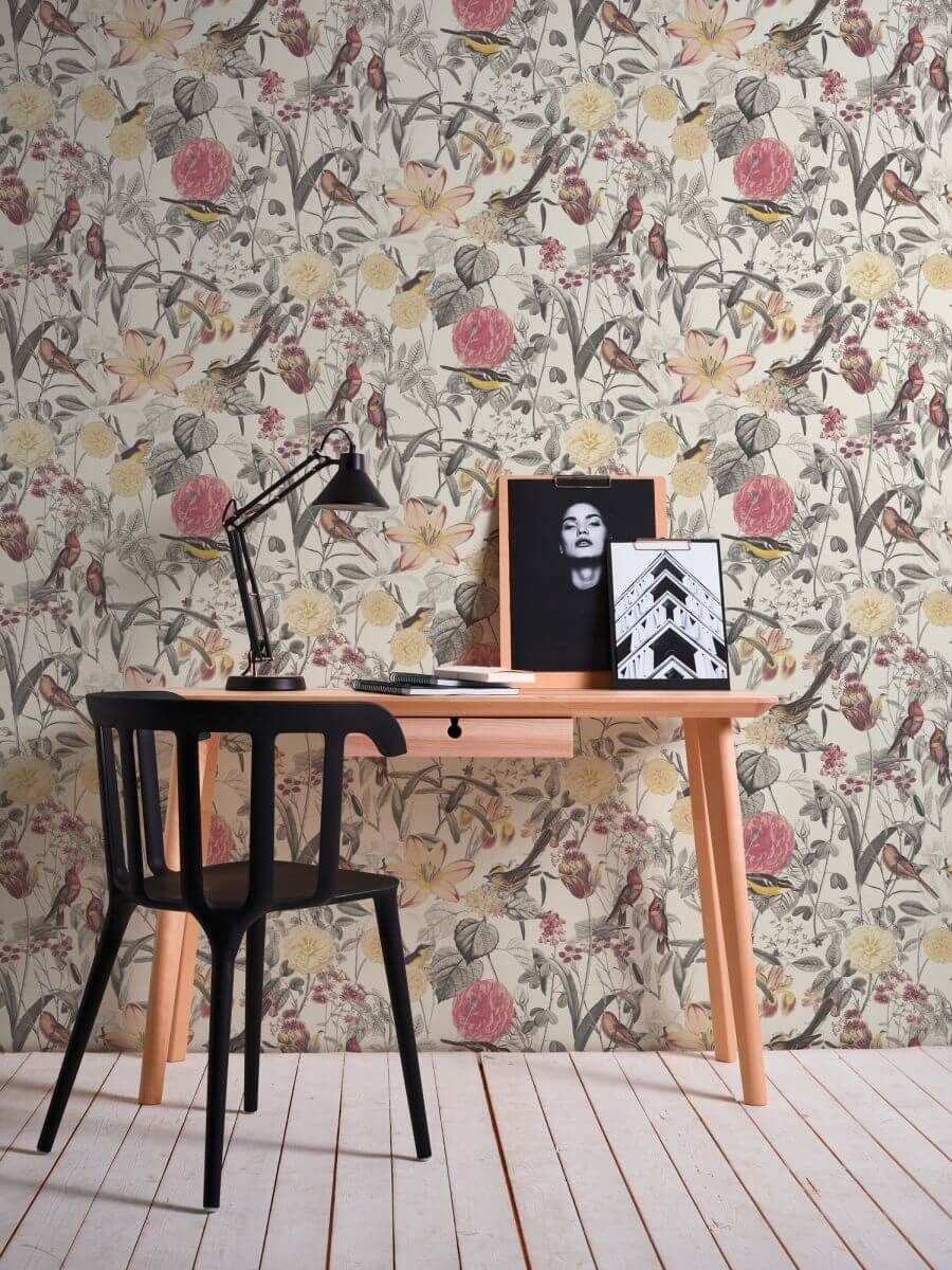 AS Creation Tapete | Blumentapete Gelb Grau Rot | Exotic Life Produktabbildung 4