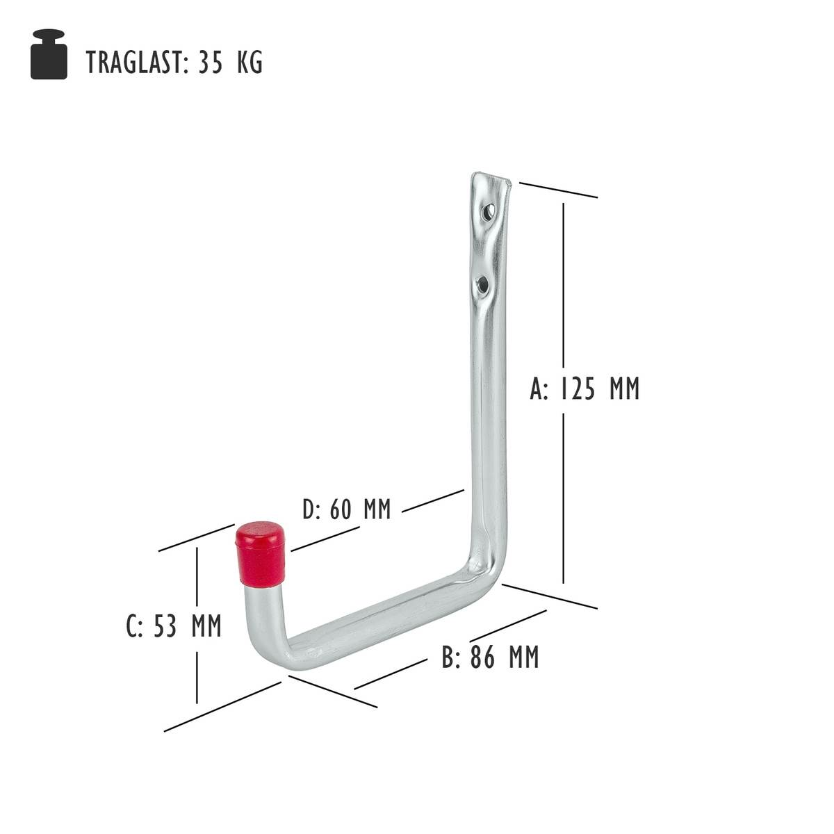 siwitec Wandhaken U-Form in verschiedenen Sets, Schwerlasthaken Produktabbildung 2