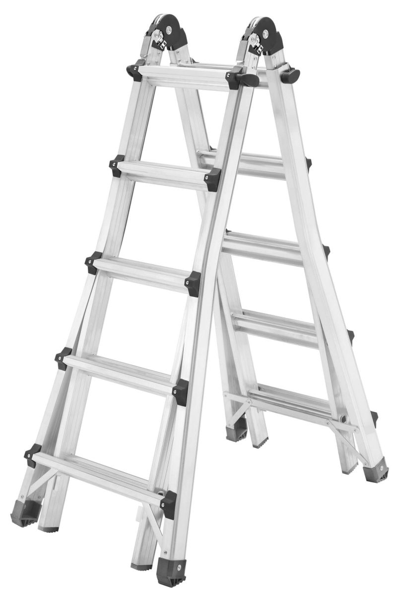 Hailo M80 Alu-Multifunktions-Teleskopleiter in verschiedenen Größen, 4-teilig & zusammenschiebbar Produktabbildung 1