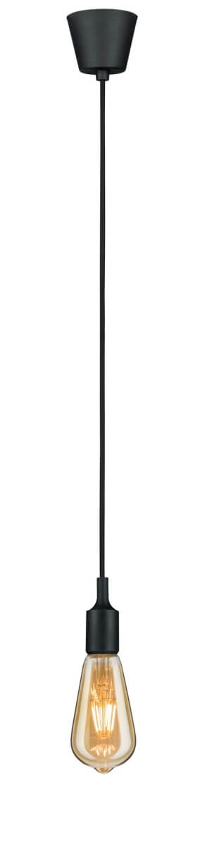 Paulmann Ketil Pendelleuchte, E27, max 20 W, IP44, schwarz, Silikon | Kunststoff Produktabbildung 2