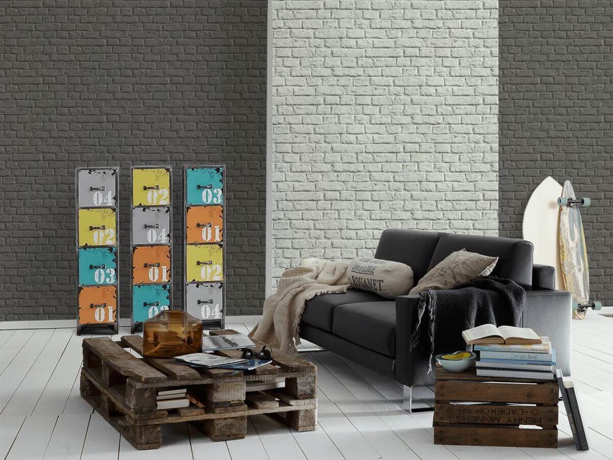 Livingwalls Grau Backstein Mauer Vliestapete Metropolitan Stories 369122 Produktabbildung 7