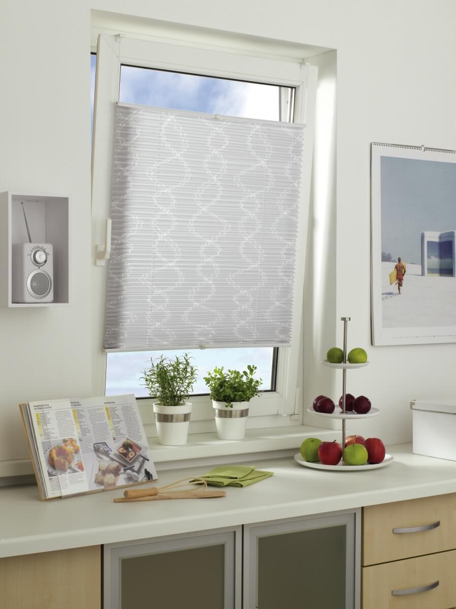 Gardinia EASYFIX Plissee Dekor mit 2 Bedienschienen, einfache Montage, mehrere Grössen, Grau Produktabbildung 3