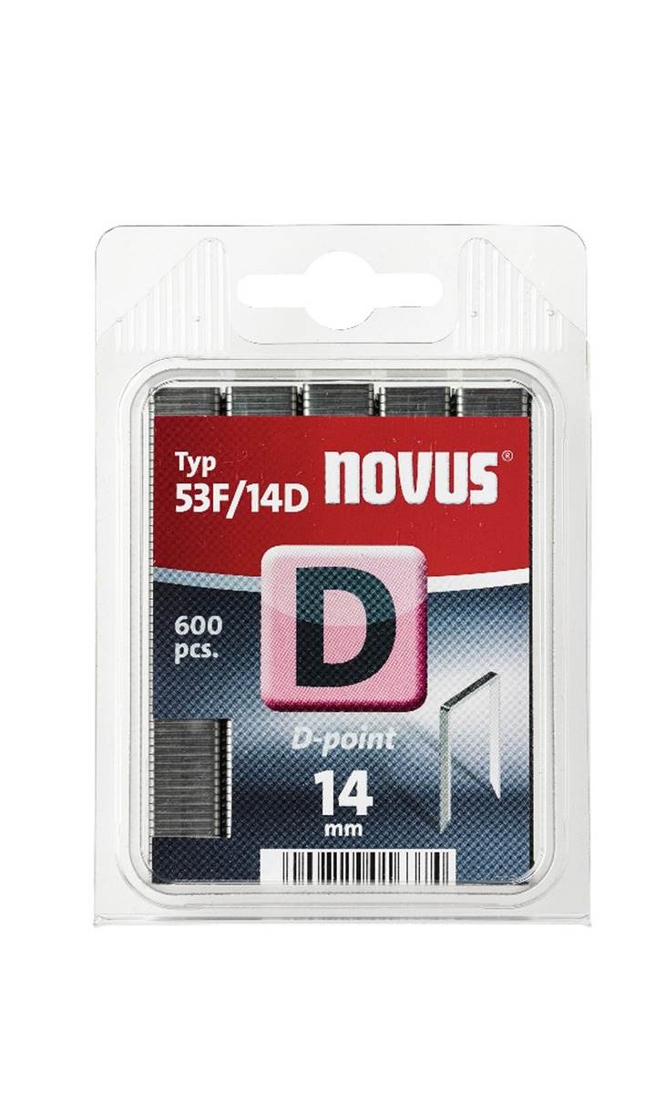 Novus Flachdrahtklammern D, Typ 53, 14 mm Länge, 600 Stück Produktabbildung 1