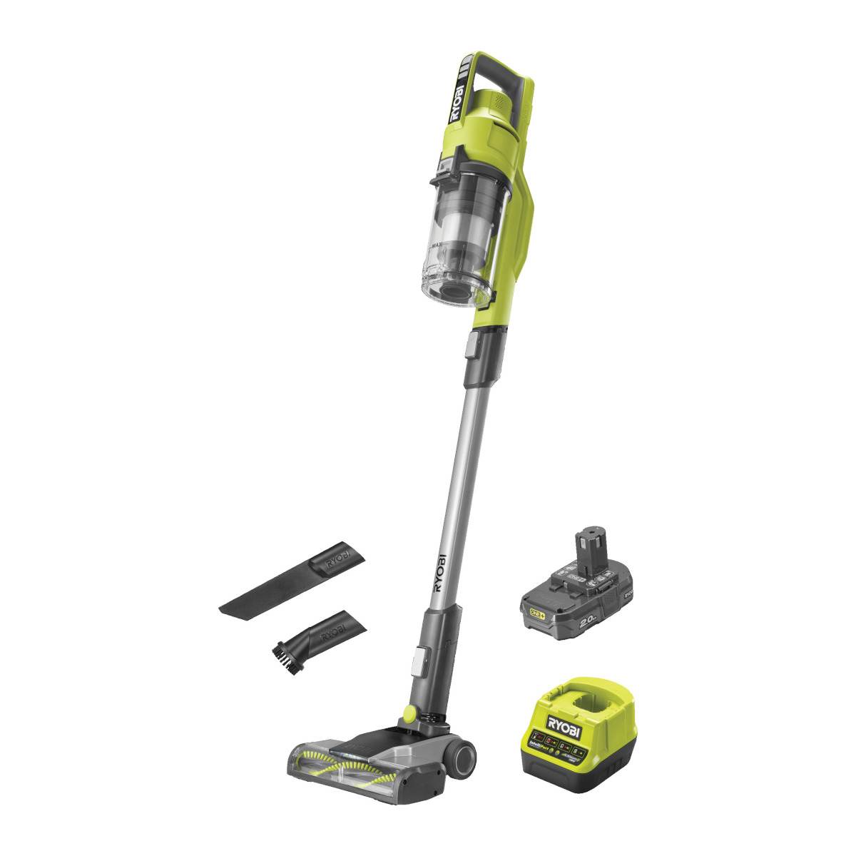 RYOBI B-Ware 18 V ONE+ Akku-Bodenhandsauger RSV18-0, Saugleistung 60 AW,  inkl. 2,0 Ah Akku und Ladegerät Produktabbildung