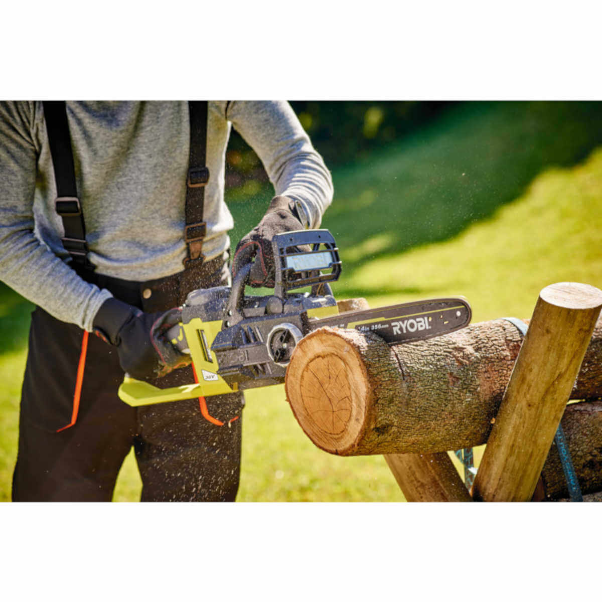 2A-Ware Ryobi Kettensäge Set RCS18X30 mit 5,0 Ah Akku und Ladegerät | Starterset Produktabbildung 7