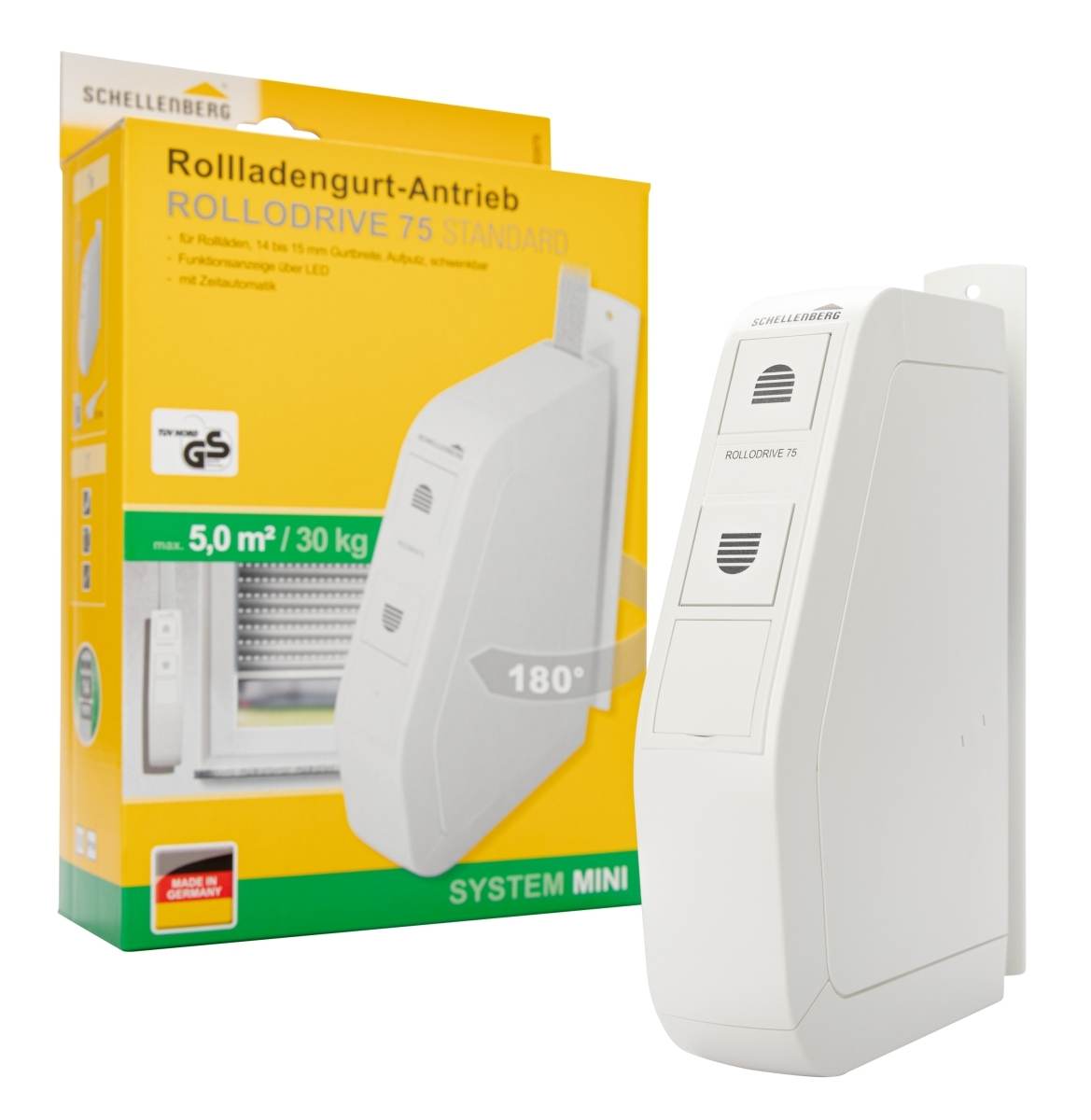 Schellenberg  ROLLODRIVE 75 Standard Mini elektrischer Gurtwickler max 5 m² Fläche Produktabbildung