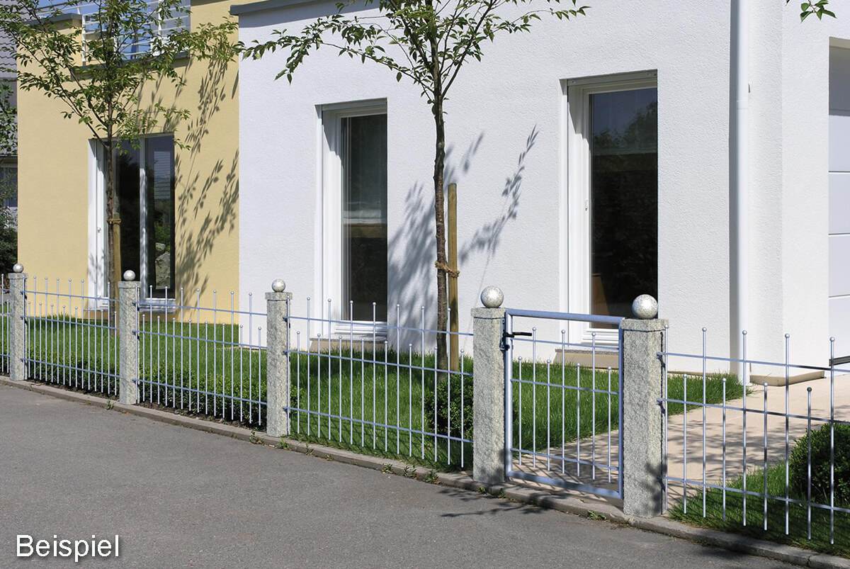 Alberts Einzeltor-Set Madrid, L: 100 cm x H: 100 cm, feuerverzinkt, Gartentor-Set mit 2 Pfosten Produktabbildung 2