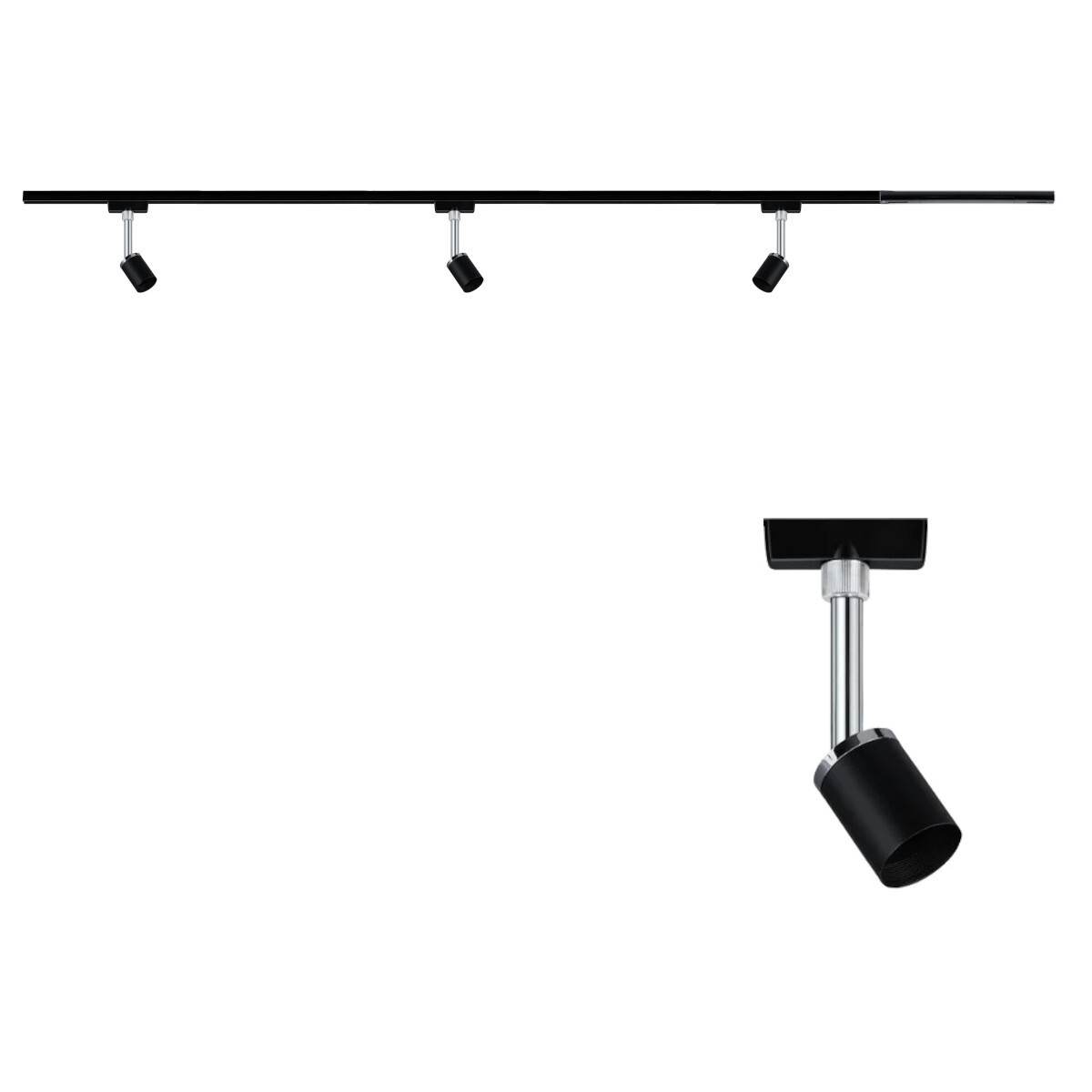 Paulmann URail Set Pure II mit 3 Spots und 1 m Schiene, GU10, max 10 W, 230 V Schienensystem Produktabbildung