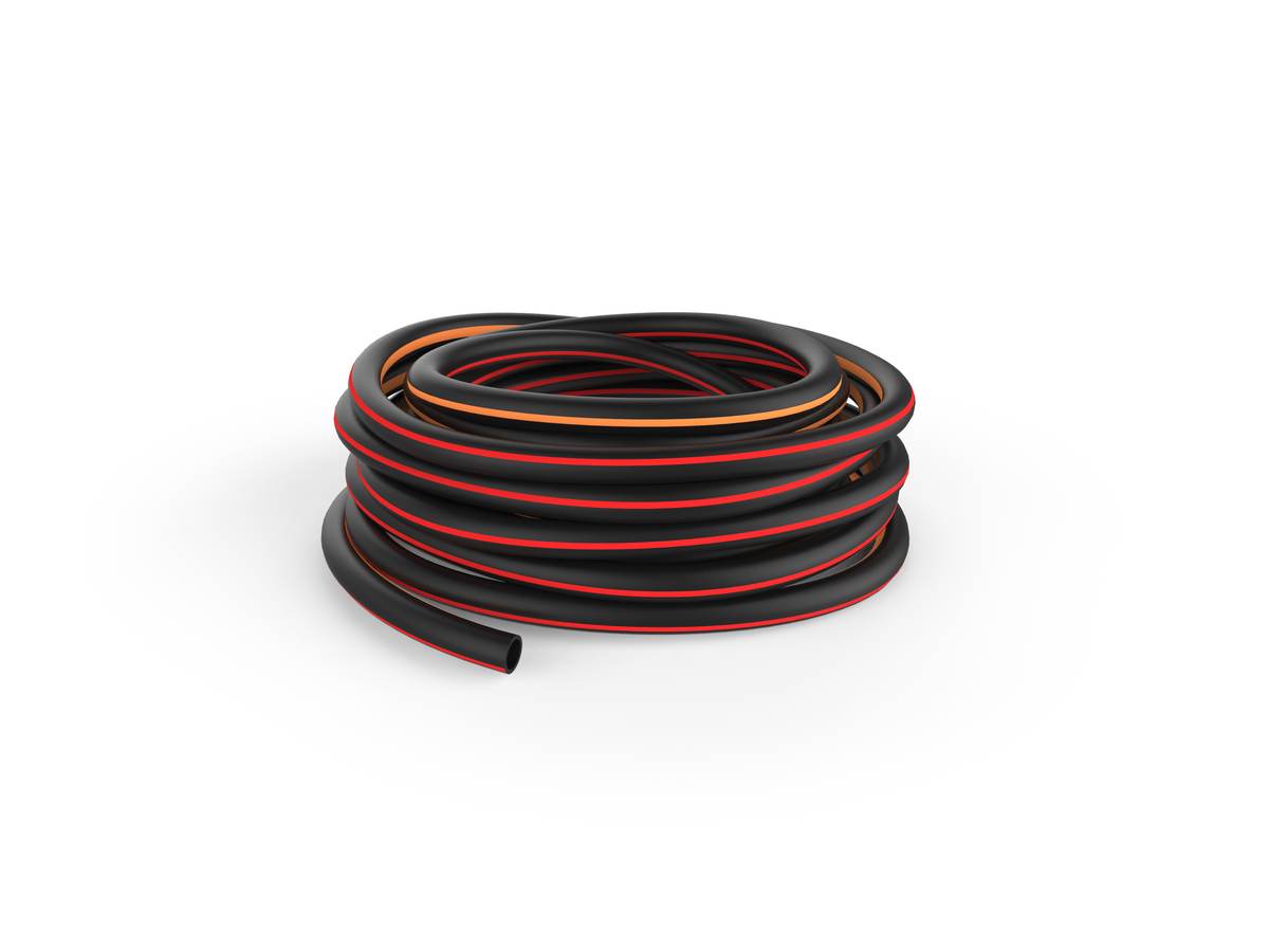 Fiskars Wasserschlauch mit 20 m Länge und ø 19 mm, UV-geschützter Gartenschlauch 3|4", schwarz-rot Produktabbildung