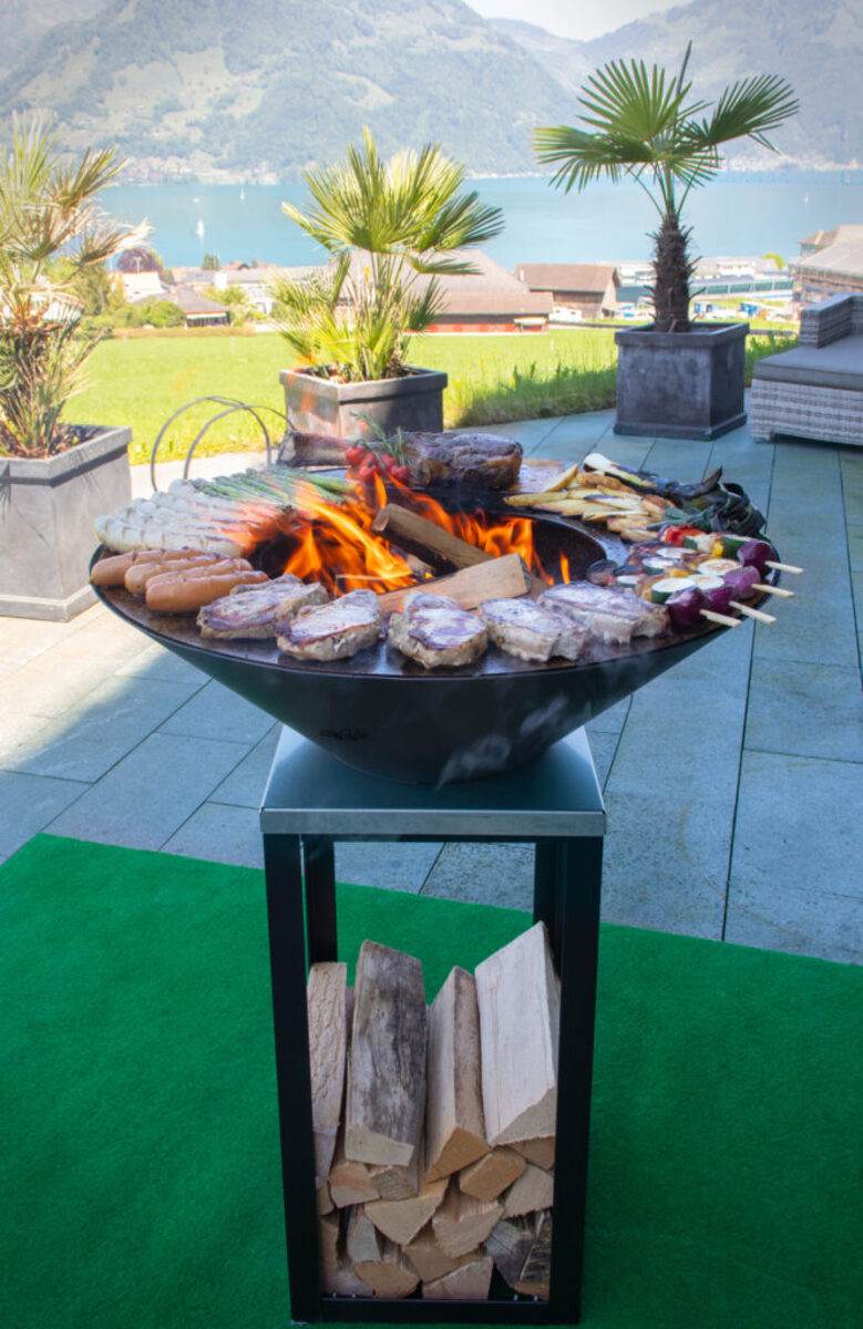 Feu du Jardin Gartenfeuer FYRO 80, rost oder schwarz, Edelstahl, Feuerstelle Grillplatte Feuerplatte Produktabbildung 8