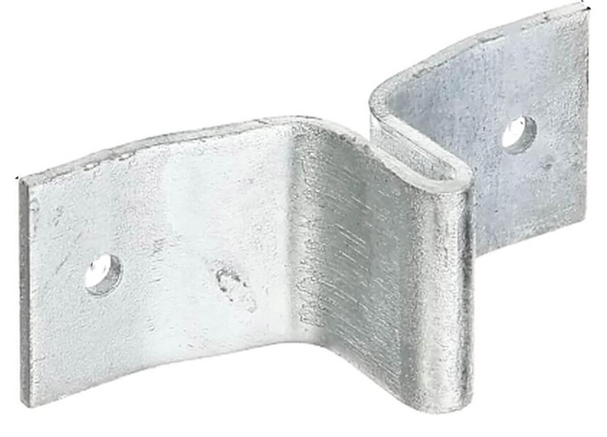 Alberts Lasche für Zaunpfosten aus T-Profil, feuerverzinkt, Länge 148 mm, Breite 40 mm Produktabbildung 1