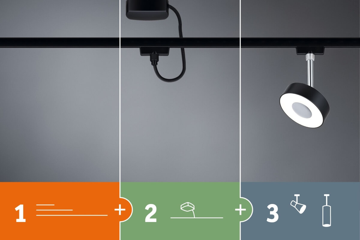 Paulmann URail LED Spot Tubo, 4,5 W, 170 lm, 4000 K, Schwarz matt, 230 V Schienensystem Produktabbildung 5
