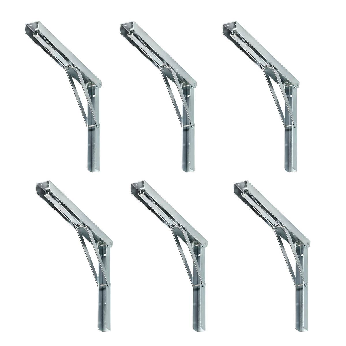 siwitec „Multi-Line“ Klappträger im Set mit 60 kg Traglast, Stahl, Klappkonsole, Regalwinkel Produktabbildung