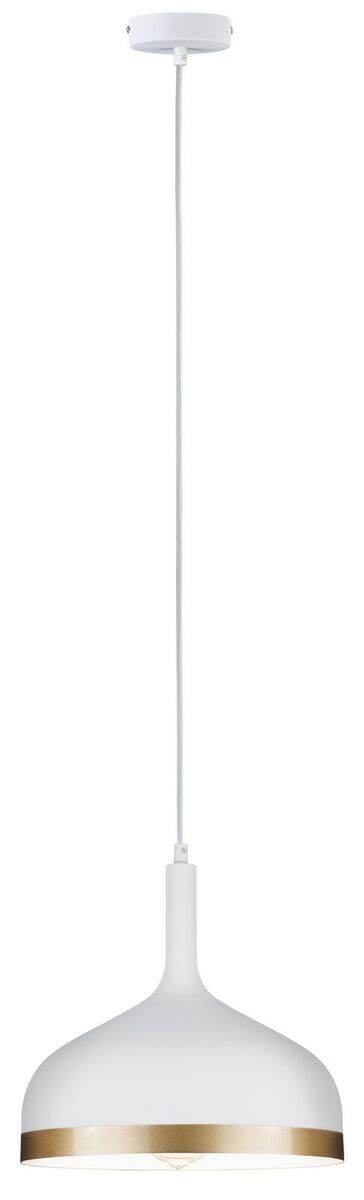 Paulmann Pendelleuchte Neordic EmblaPaulmann Pendelleuchte Neordic Embla | 1-flammige Hängelampe in Weiß und Gold | Skandinavische Lampe 1-flammig Weiß/Gold Produktabbildung
