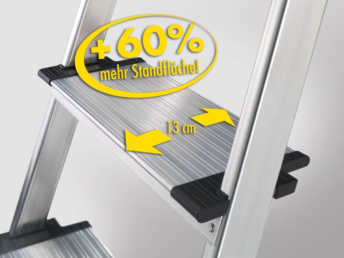 Hailo Set aus L80 Alu-Sicherheits-Haushaltsleiter ComfortLine, 4-stufig + EasyClix Garden, Size L Produktabbildung 5