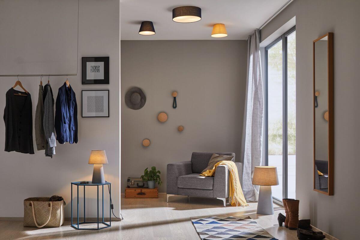 Paulmann Stehlampe | Kelt | Klassische Stehleuchte | Wohnzimmer | dimmbar | grau Produktabbildung 3