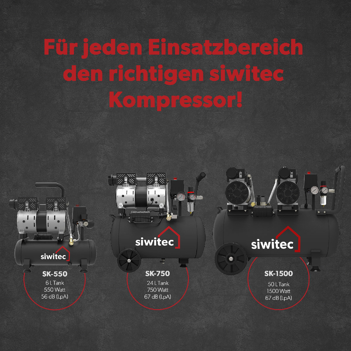B-Ware siwitec Flüsterkompressor mit 750W, 24L Kessel, 67dB, 8bar, Druckluftkompressor, Kompressor Produktabbildung 8