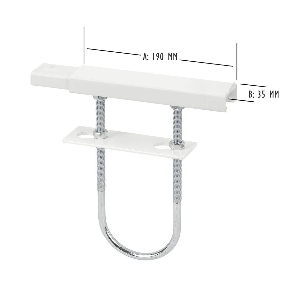 2 x siwitec Heizkörperkonsole weiss 190 x 35 mm, vormontierte Heizkörperkonsole für Rippenheizkörper Produktabbildung 2