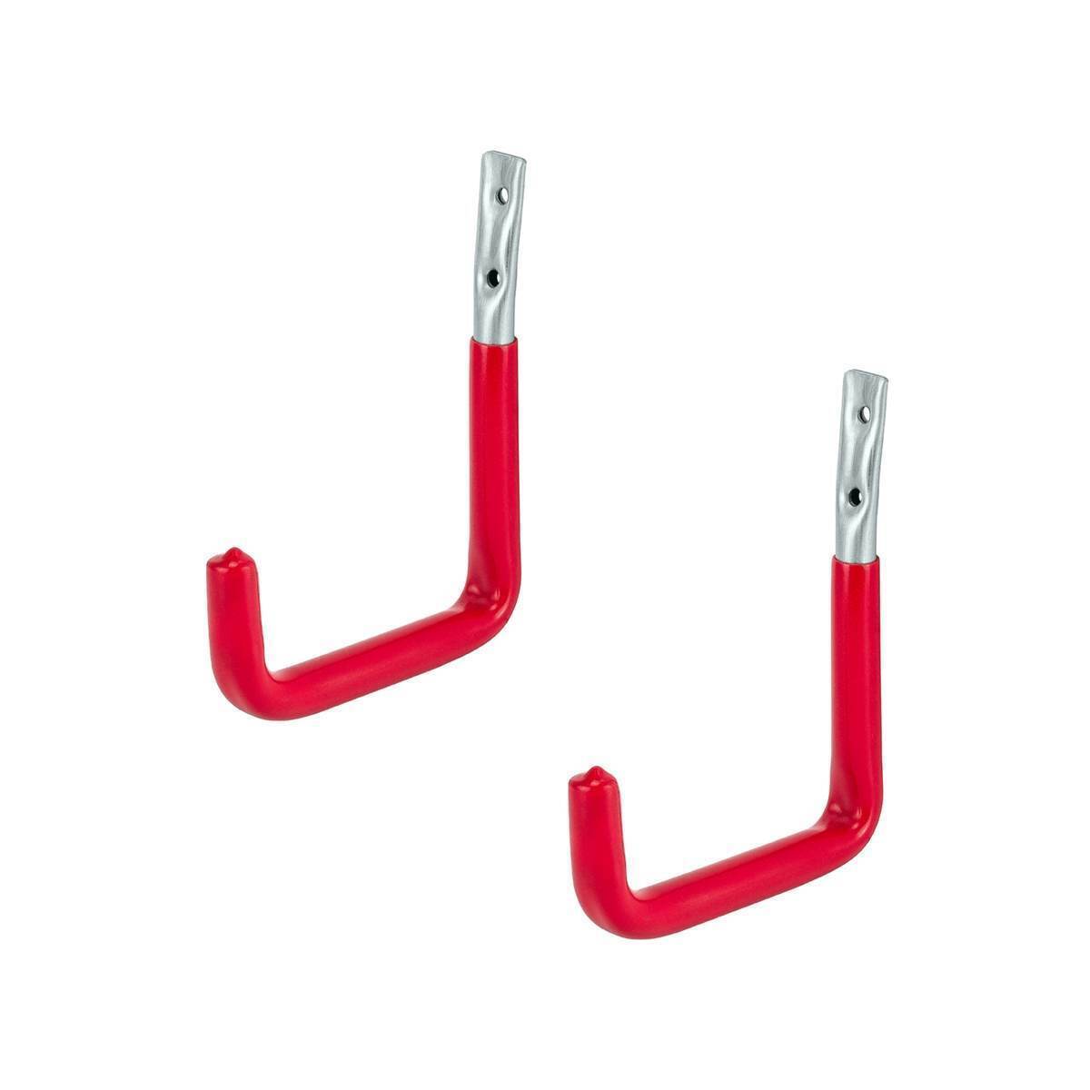 2 x siwitec Wandhaken U-Form 145 x 120 x 60 x 90 mm rot gummiert, Schwerlsthaken, Tragkraft 37 kg Produktabbildung