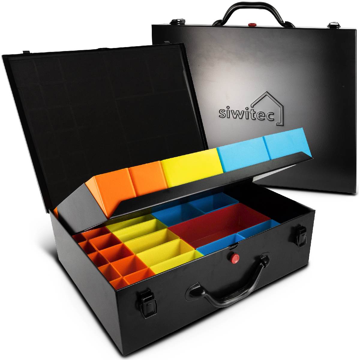 siwitec B-Ware Stahlblechkoffer 46-tgl. - Sortierbox Stahl - Kleinteile Organiser Produktabbildung