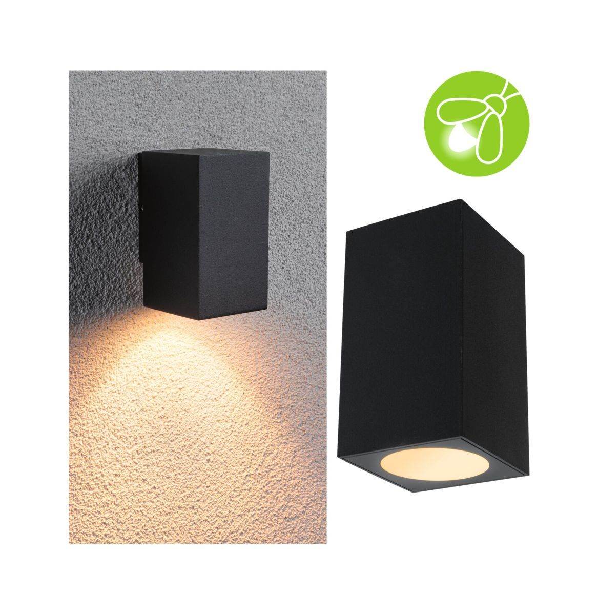 Paulmann LED Außenwandleuchte Flame, 4 W, 265 lm, IP44, 2200 K, Goldlicht, insektenfreundlich Produktabbildung