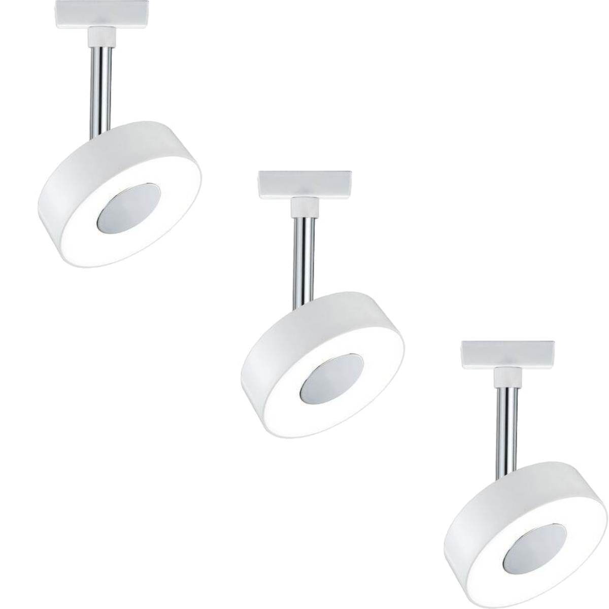 Paulmann URail LED Spot Circle, 3er Set, Schienensystem, Warmweiß, 3-Stufen Dimmbar, Weiß Produktabbildung