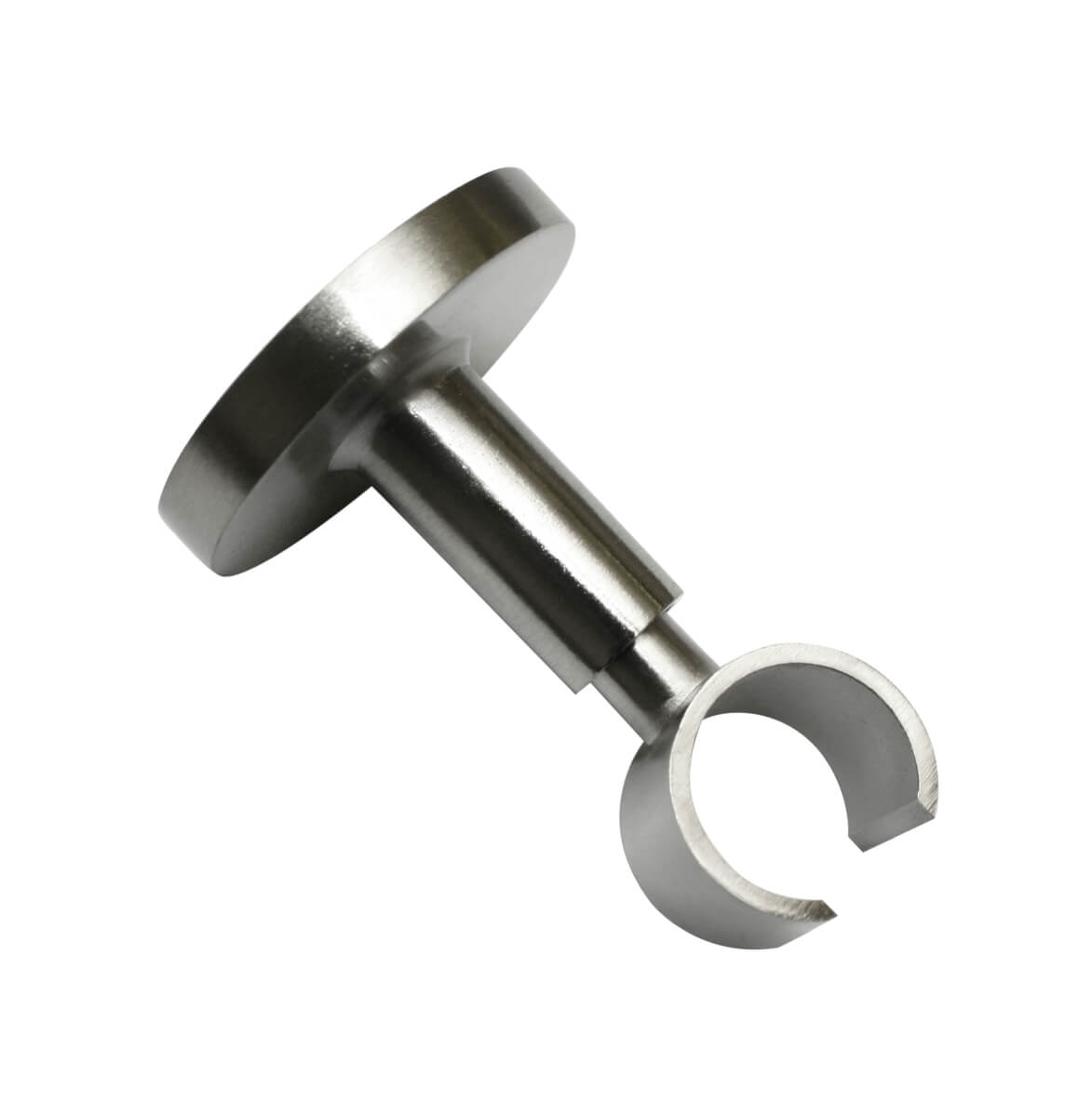 Gardinia Chicago Deckenträger für Gardinenstangen Ø 20 mm, 1-läufig, offen, Edelstahl-optik Produktabbildung