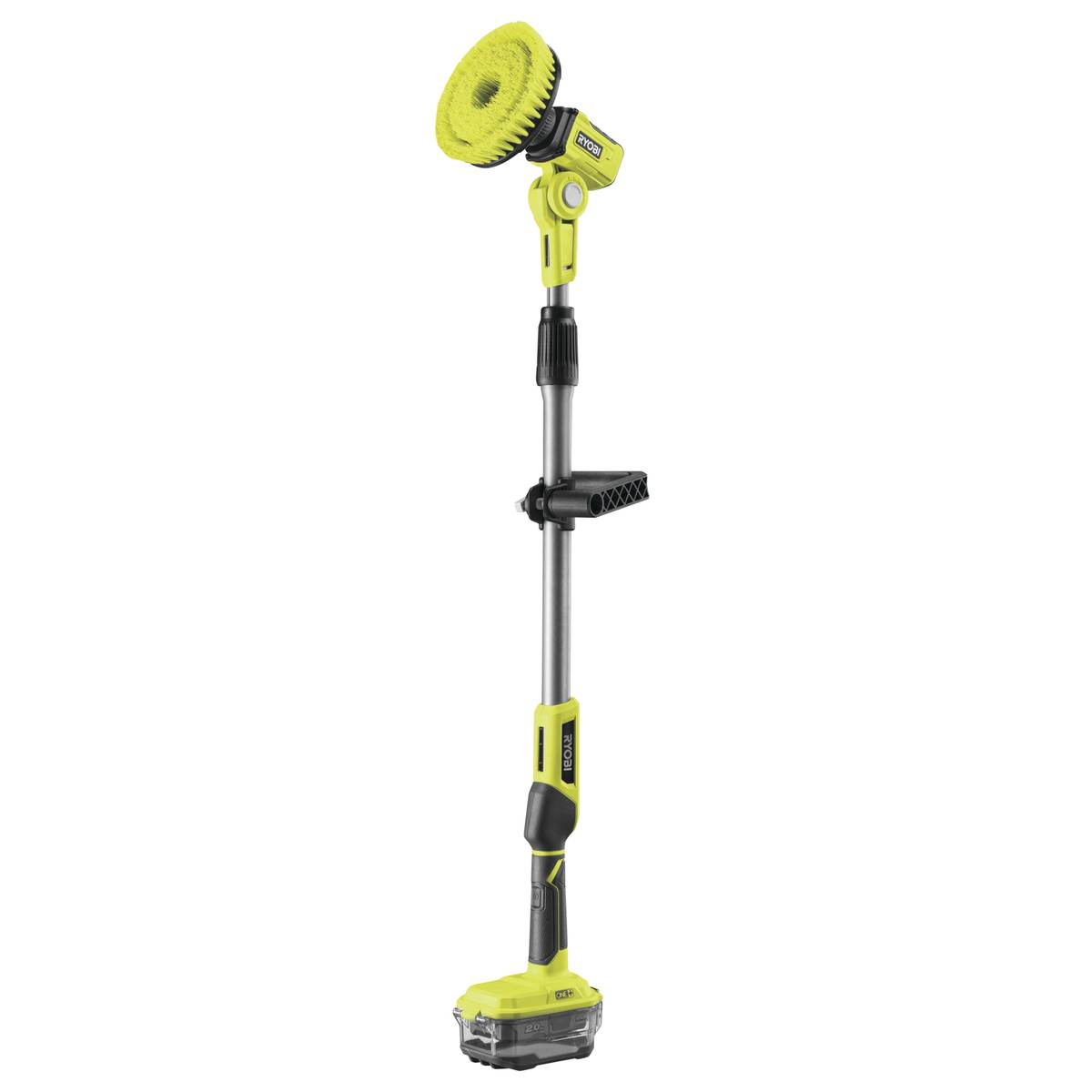 Ryobi Akku Reinigungsbürste ONE+ 18V, Ø 15 cm, teleskopierbar,  R18TPS-120G, mit Akku & Ladegerät Produktabbildung