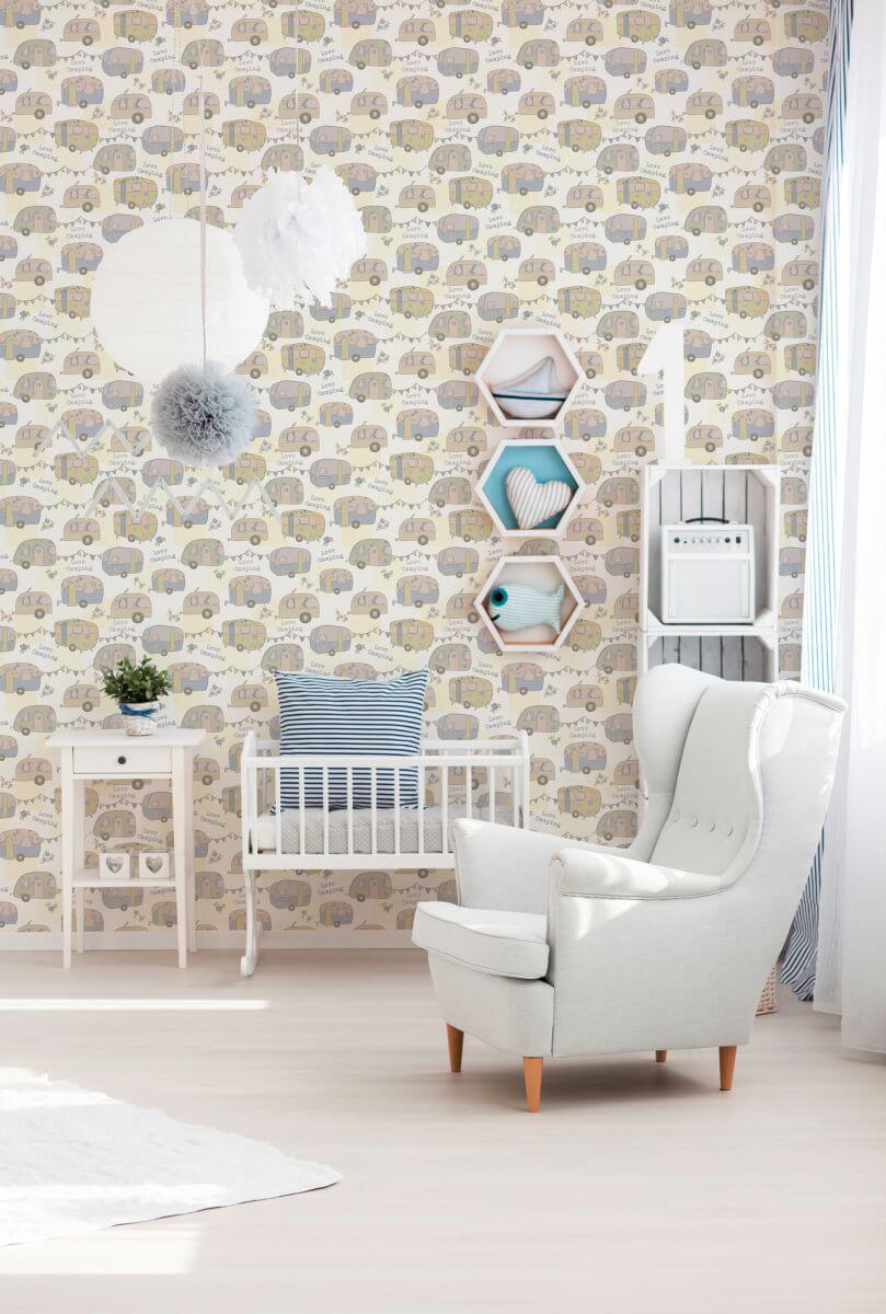 AS Creation Tapete Blaue Creme Metallic | Kindertapete | Boys & Girls 6 | Kinderzimmer Produktabbildung 6