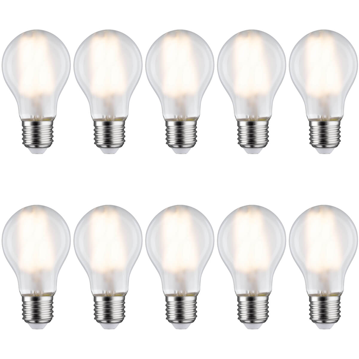 Paulmann 10er Pack LED Birne, Ø 60 mm, 7W = 60W, E27, 806 lm, matt, Warmweiß (2700 K) Produktabbildung