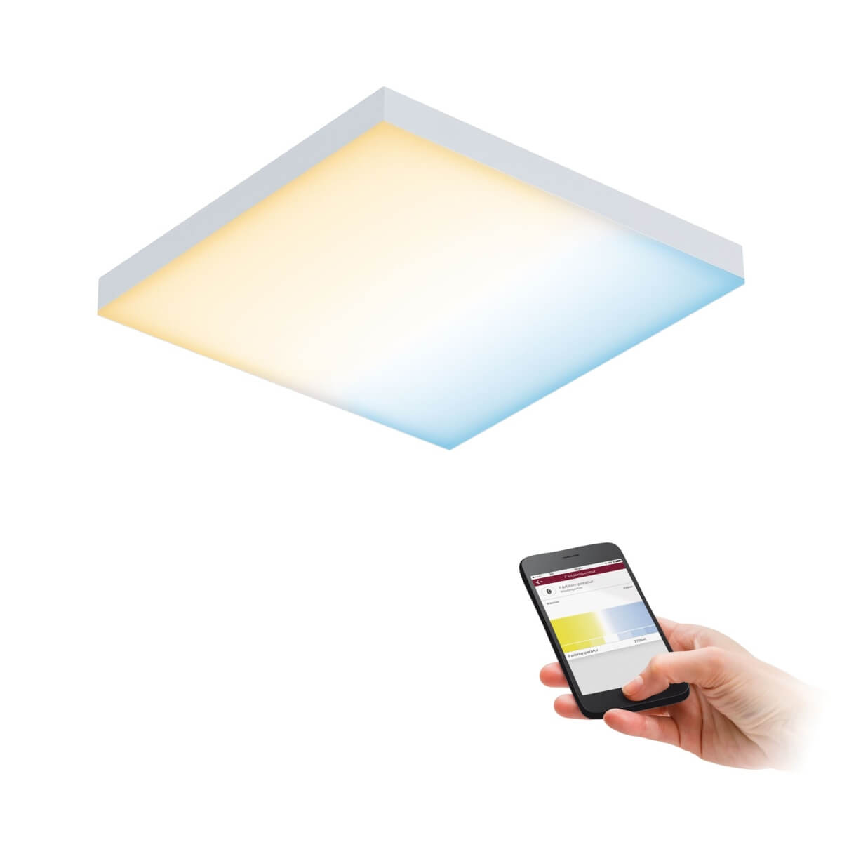 Paulmann LED Panel Smart Home Zigbee Velora, Tunable White, Weiß, dimmbar, verschiedene Ausführungen Produktabbildung