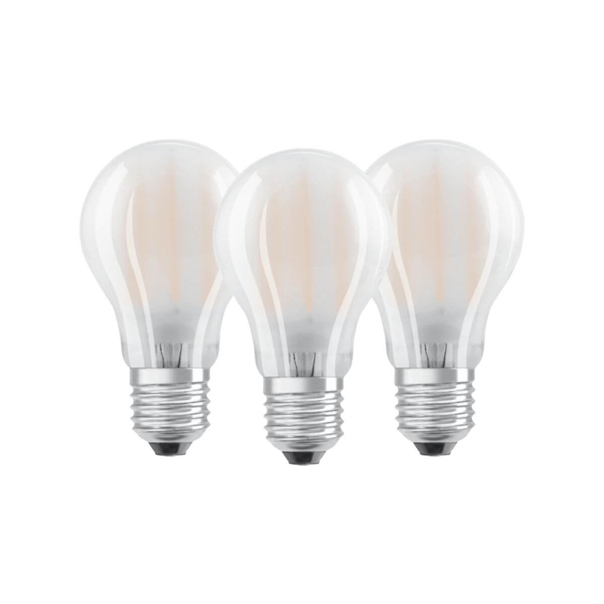 Osram 3er Pack LED BASE CLASSIC A60 7W = 60W E27 Lampe 806lm 2700K Warmweiß Produktabbildung 1