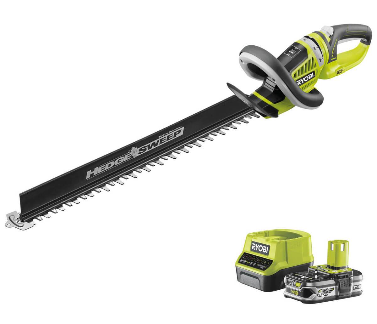 Ryobi Akku-Heckenschere ONE+ 18 V Heckenschneider mit ergonomischem Design | mit Akku OHT1855R Produktabbildung 1